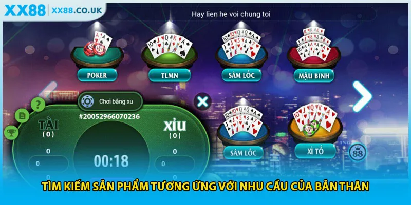 Tìm kiếm sản phẩm tương ứng với nhu cầu của bản thân